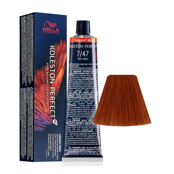7-47 Medium Blond Röd Brun Wella Koleston perfect Me+ Vibrant Reds 60ml