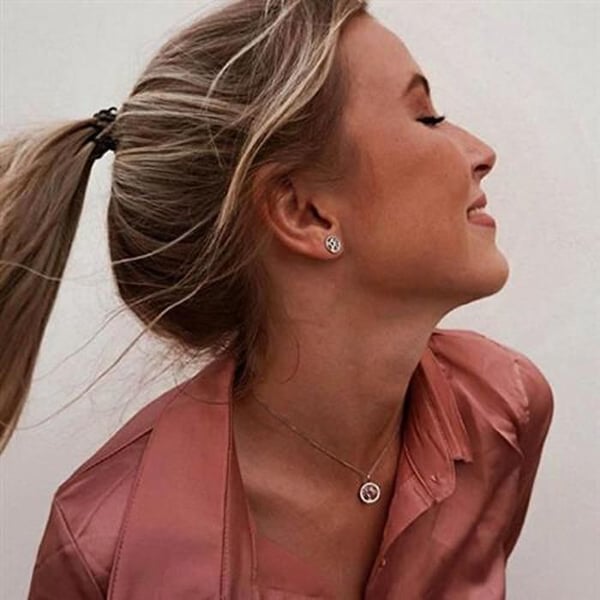 Tvåfärgad silverhalsband Livets träd ERN-LILTREE-BIG (kedja, hänge)
