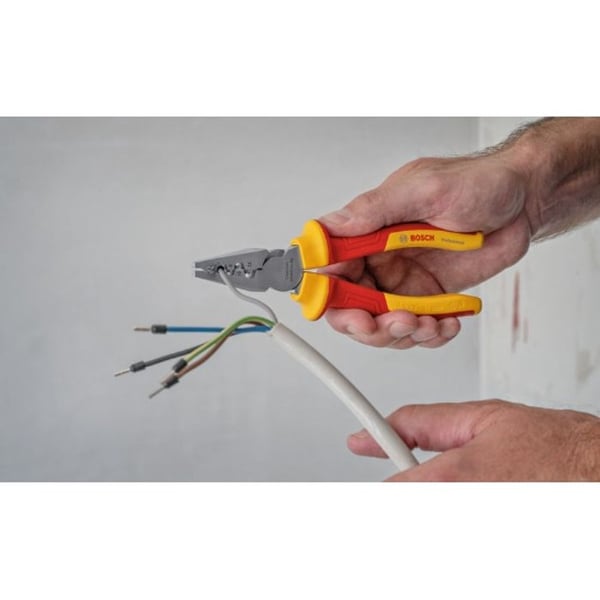 Krämpverktyg - BOSCH - 180 mm - VDE - Krämpområde 0,25 till 16 mm² - Certifierad upp till 1 000 V