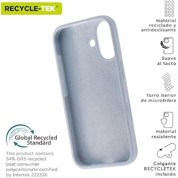 Coque - MUVIT - iPhone 16 - Flytande silikon - Lätt design - Ljusblå