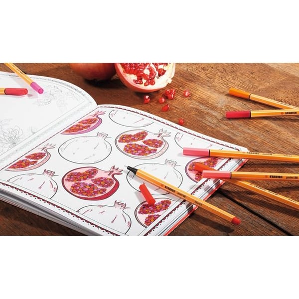 Stylus Feutre Point 88 - STABILO - Pakke med 10 - Assorterede farver - Gelfyld - Fin spids