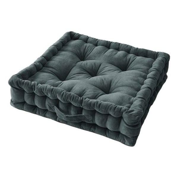 Golvkudde 50 x 50 cm "César" Cotton Velvet - César Ardoise
