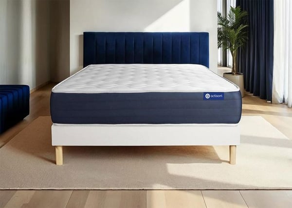 Madrass- och boxspringset 180x210 cm - Actiflex Sleep - Vitt boxspringkit