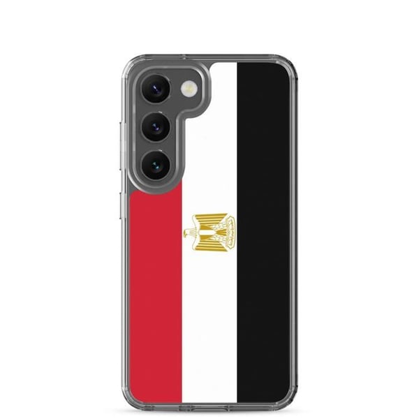 Telefonfodral – Egyptens flagga – Kompatibel med Samsung Galaxy S23 Plus – Mjukfodral – Slitstark och Stötsäker – Pixelforma