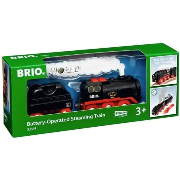 BRIO World batteridrivet ånglok - Ravensburger - Realistiska ångeffekter - från 3 år och uppåt - 33884