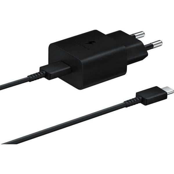 15W USB C Nätladdare + USB C-kabel - SAMSUNG - Svart