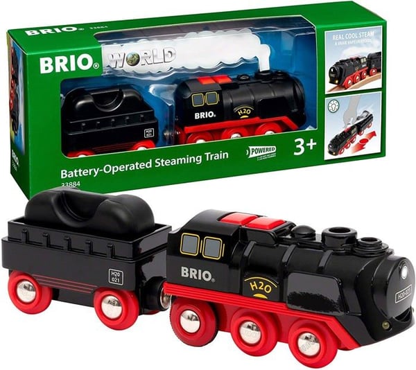 BRIO World batteridrivet ånglok - Ravensburger - Realistiska ångeffekter - från 3 år och uppåt - 33884