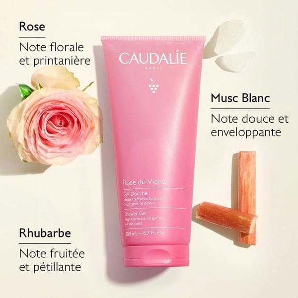 Duschgel - Caudalie - Rose de Vigne - 200ml - Utan alkohol - För kvinnor