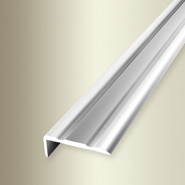 PROVISTON Hörnprofil l 24,5 mm H 0 - 7 mm L 2500 mm Polerad Aluminium Ribbad Lätt att böja Självhäftande