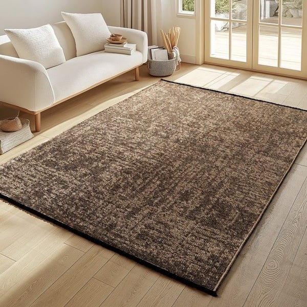 Ayyildiz Tapis matta i chenille Brun 160 x 230 cm av tvättbar bomull Bohemisk stil, vintage, Kort lugg, halkfri Ayyildiz Tapis matta i chenille Brun 160 x 230 cm av tvättbar bomull Bohemisk stil, vintage, Kort lugg, halkfri