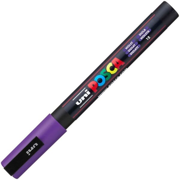 Målarpenna - POSCA - Konisk Fin Spets - Färg Lila - Linjebredd 0,9-1,3 mm
