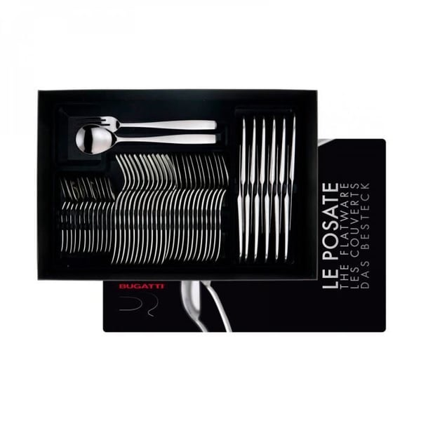 Bestickning - RIVIERA - 50 Bitars - Rostfritt stål 18/10 - Elegant design - Diskmaskin vänlig