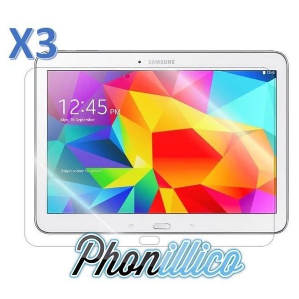 Lot 3 plastskyddfilm kompatibla med Samsung Tab 4 10.1