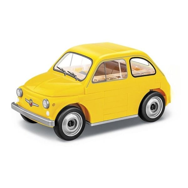 Spel och leksaker - Cobi - Fiat Abarth 595 - Gul - Modell COBI-24514 - Byggs själv