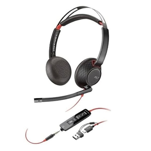 HP Poly Blackwire C5220 dator Mikro-headset supra-aural trådad Stereo svart Brusreducerande headset, vo