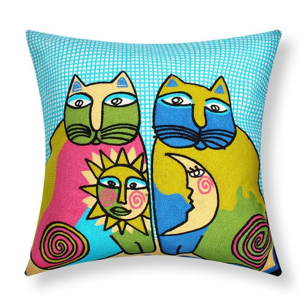 Kuddöverdrag - AVIZAR - Art Solaris - 45x45 cm - Flerfärgad - Broderad