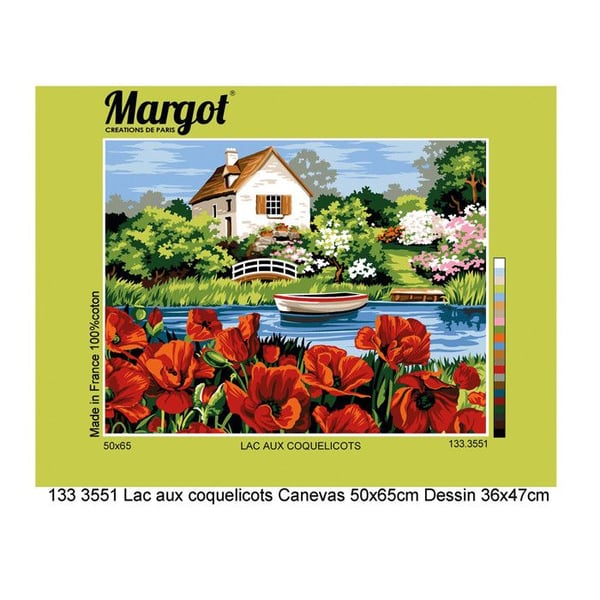 Canevas Margot Le Lac Aux Coquelicots 50x65 cm - MRC17009
