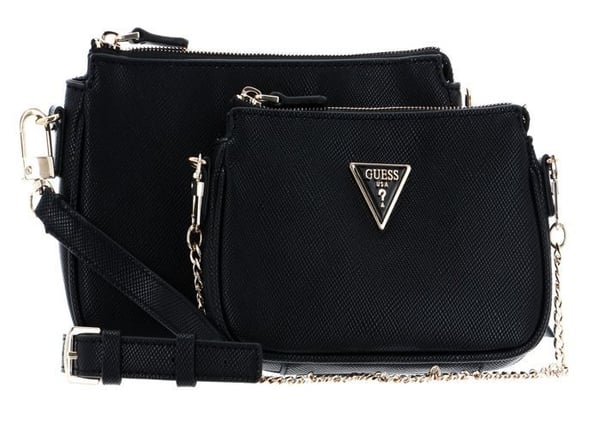 Axelväska - GUESS - Noelle Double Pouch - Svart - 100% polyuretan - 24x13x4,5cm