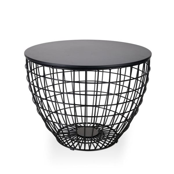 Soffbord EMA i svart metall Ø60cm