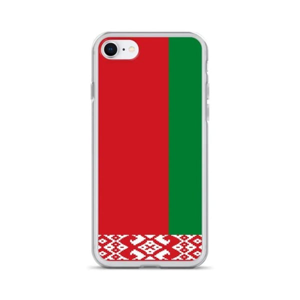 Mobilskal – Belarus flagga – Kompatibel med iPhone 6 Plus – Flexibelt fodral – Stöttåligt och chockresistent - Silikon - Pixelforma