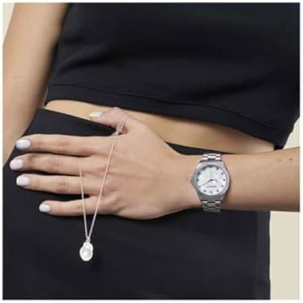 Damklocka - RADIANT - Polynesia Collection - Silverurtavla - Armband i rostfritt stål - 36 mm