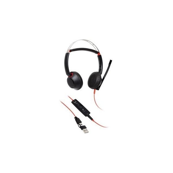 HP Poly Blackwire C5220 dator Mikro-headset supra-aural trådad Stereo svart Brusreducerande headset, vo