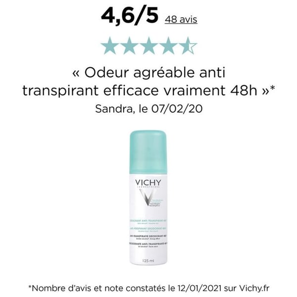 Vichy Deodoran Anti-Transpirant 48h Spray 2-pack x 125ml