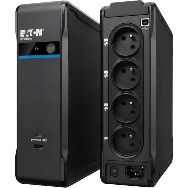 Omdrejningsret - EATON - 3P Ellipse 3P700UI - Til professionel PC eller salgsterminal - Lynbeskyttelse - 700VA - 420W
