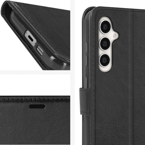 Fodral till Samsung S23 FE - MAYAXESS - Plånboksställ Funktion - Svart
