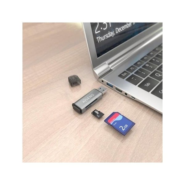 AISENS ASCR-2A09-GR USB 3.2 Gen 1 (3.1 Gen 1) kortläsare Typ-A Grå