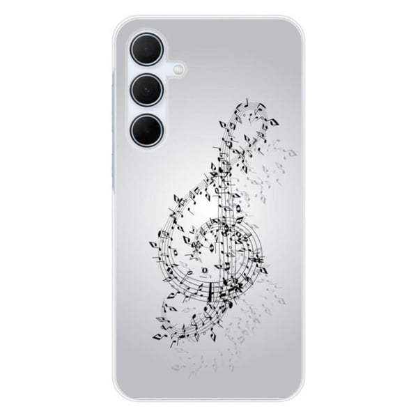 Tryckt silikonfodral som är kompatibelt med Samsung Galaxy A35 5G Vals av noter