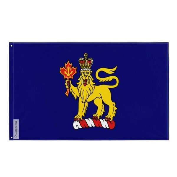 Kanadas flagga generalguvernör – 90 x 150 cm – Polyester – Järnöglor – Hållbar