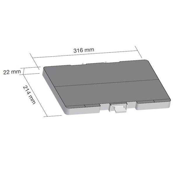 SOS Tillbehör Aktivt kolfilter 316x214x22 mm för Spisfläkt BOSCH 00705432 - Spisfläkt - SIEMENS, BOSCH, NEFF, VIVA, CONSTRUCTA