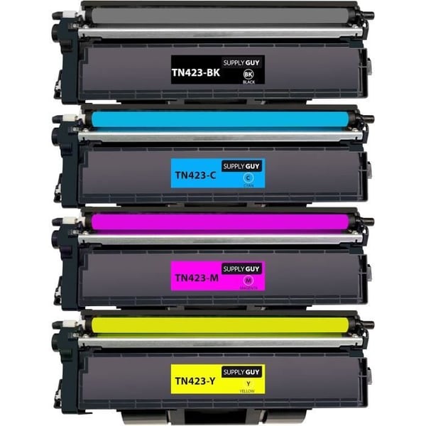 Toner - SUPPLY GUY - TN-423 - Pack med 4 - Utmärkt kvalitet - Kompatibel Laser