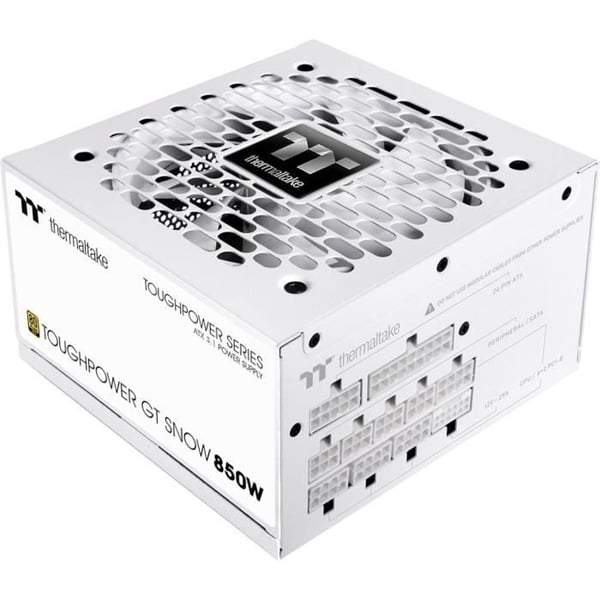 THERMALTAKE - Toughpower GT Snow - PC-strömförsörjning - 850 W - 80+ Gold - ATX3.1 - Helt modulär - PCI-E 5.1 12VHPWR