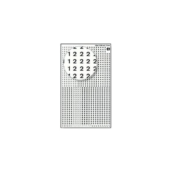 Överföringsnummer - Svart - 2,5 mm - 1 ark - Apli - Decadry