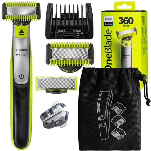Elektriesk rakapparat - Philips - OneBlade 360 QP2830 20 - Ansikte och kropp - Resefodral ingår