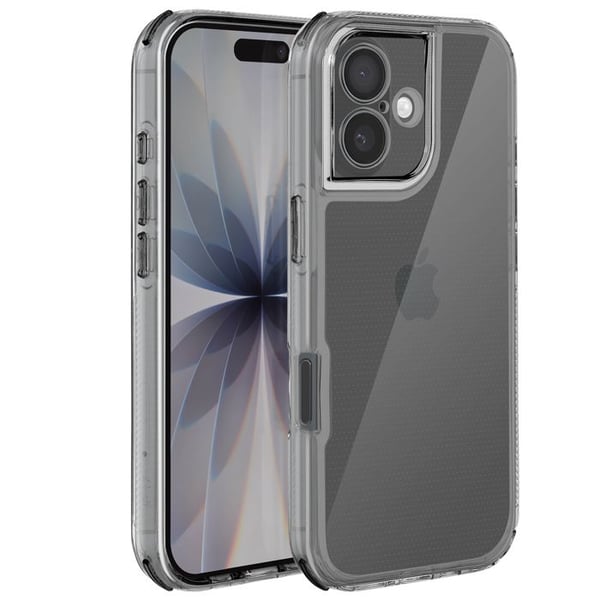 Skydd för iPhone 17 Förstärkt Design Bi-Material Texturerad Antiglidande Svart