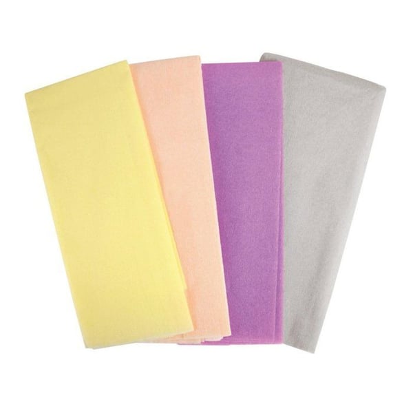 MégaCréa DIY - Pastellfärgad crepepapper 100x50 cm 4 stycken
