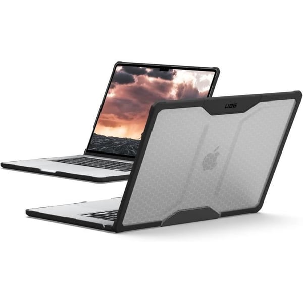 Étui - URBAN ARMOR GEAR - Plyo - MacBook Air 15 M2 - 2023 - Stötbeständig - Transparent Is/ Svart