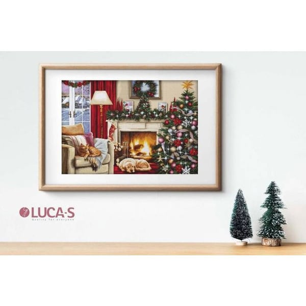 Korsstygnsset Luca-S - Julinredning 48.5x34 cm