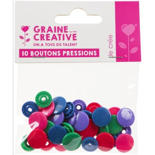 Graine Créative - 10 tryck i färgglad resin