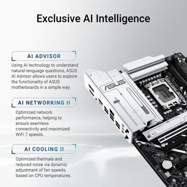 Moderkort - ASUS - PRIME Z890-P WIFI - DDR5 SDRAM - Integrerat Wi-Fi - Flera USB-portar