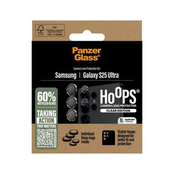 Beskyttelsesglas - PanzerGlass - Galaxy S25 Ultra - Stødabsorberende - Gennemsigtig - Silikone Klæbende