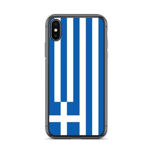 Mobilskal – Greklandsflagga – Kompatibel med iPhone XS Max – Mjuk Fodral – Slitstark och Stötsäker - Silikon - Pixelforma