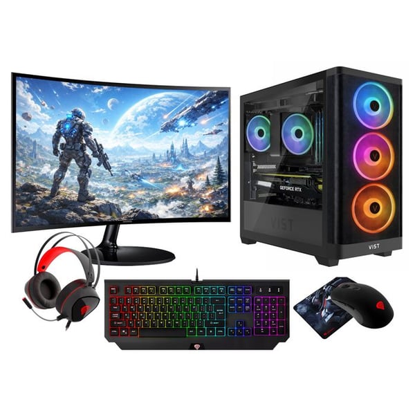 VIST Kit Gaming Ryzen 5 - RAM 64Go - RX 7600 - SSD 1To M.2 - WIFI - LCD 24 - Windows 11 Pro
