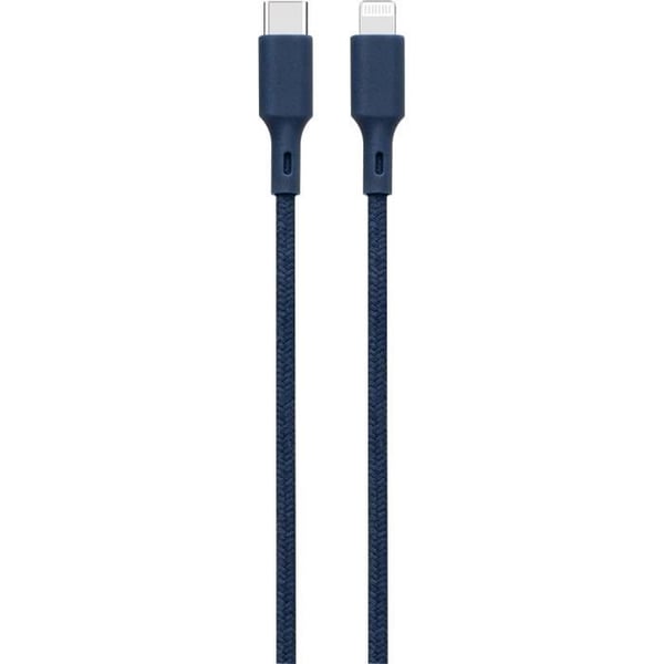 USB C/Lightning-kabel - JUST GREEN - 2 m - Återvinningsbar - Laddning och synkronisering - Bomull