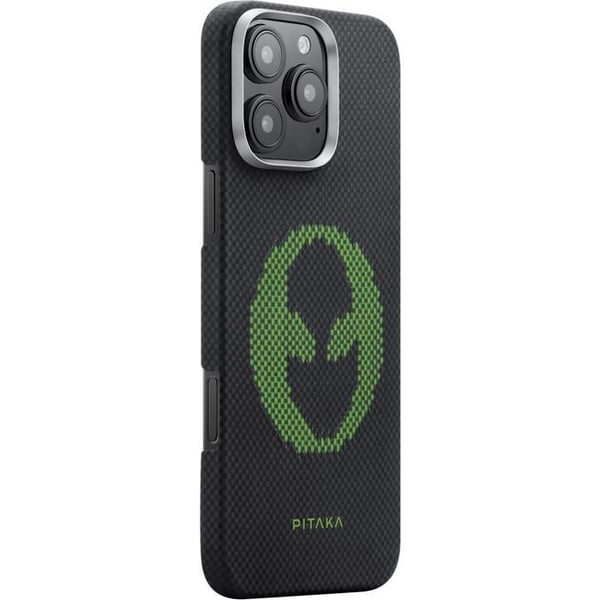 Vævet Taktisk Etui - PITAKA - Alien - iPhone 16 Pro Max - Aramid - Stiv - Kompatibel med Trådløs Opladning