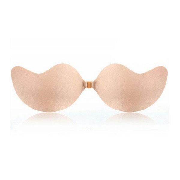 SHOP-STORY - Osynlig axelbandslös självhäftande BH med Push Up-effekt för perfekt klyvning och sexig look - Cup C/D BEIGE