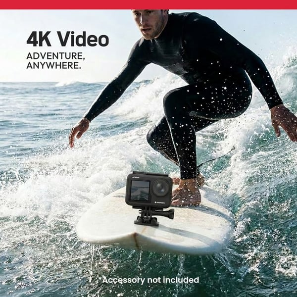 AGFAPHOTO AC9500 Vattentät Sportkamera - 4K Videor, 16MP Bilder, Dubbel Skärm, Wifi